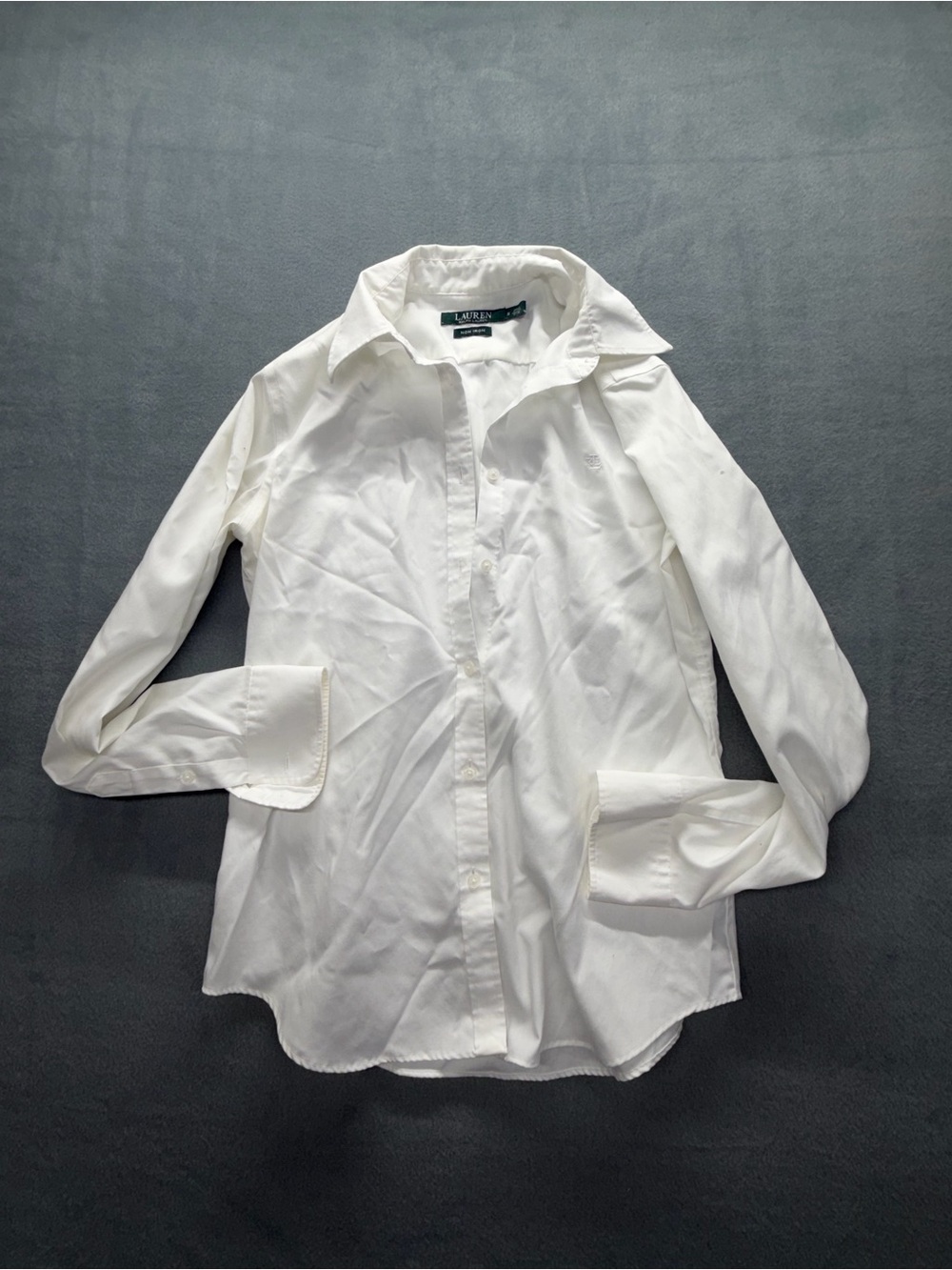 Lauren Ralph Lauren Women’s Small White Classic Button-Down Shirt